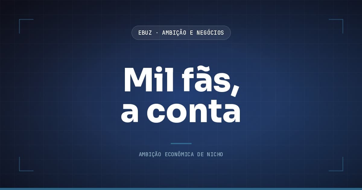 Capa do artigo sobre Mil fãs, a conta, da categoria Ambição, Performance e Negócios da eBuz