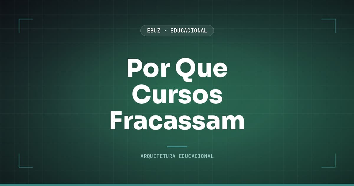 Por que 90% dos cursos online fracassam: contraste entre estrutura frágil e sólida representando design instrucional correto
