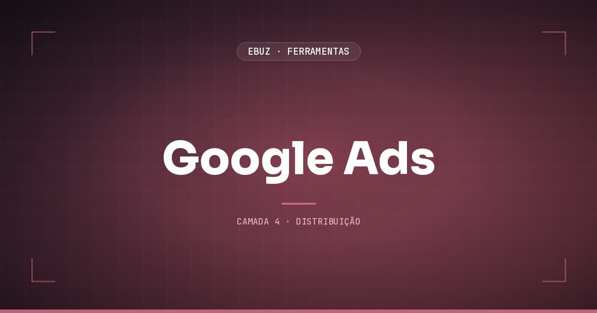 Google Ads, camada 4 (distribuição) do stack de ferramentas da eBuz
