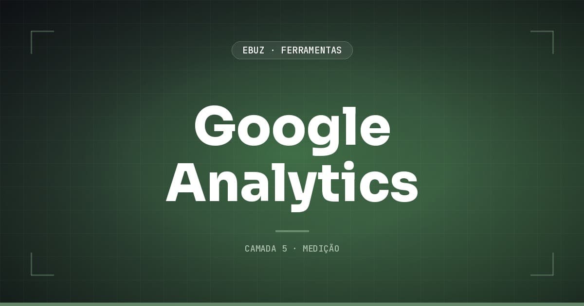 Google Analytics, camada 5 (medição) do stack de ferramentas da eBuz