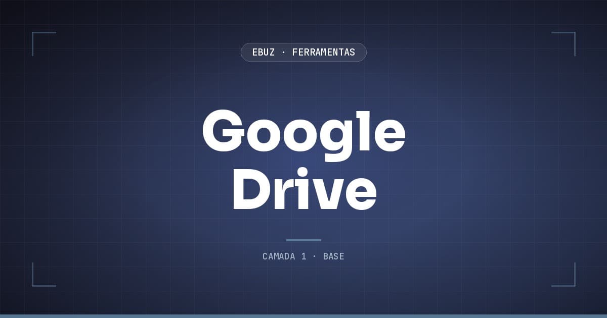 Google Drive, camada 1 (base) do stack de ferramentas da eBuz