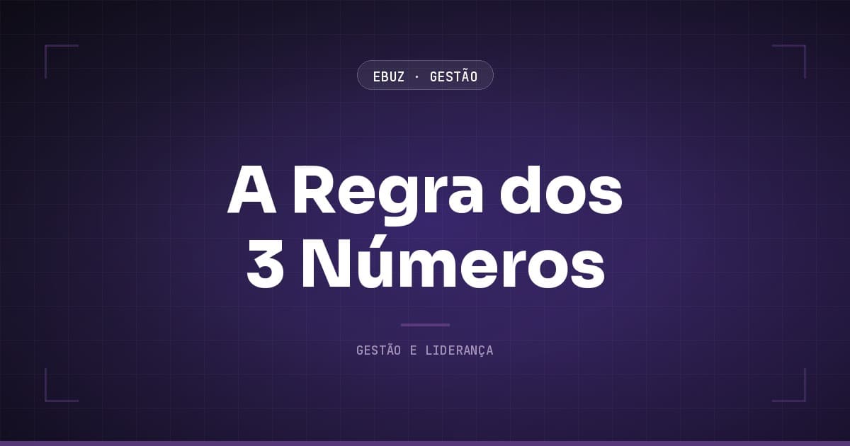 A regra dos 3 números para não se afogar em relatório