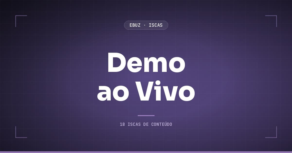 Demo ao Vivo: os 5 blocos que encurtam a decisão de compra de semanas para minutos