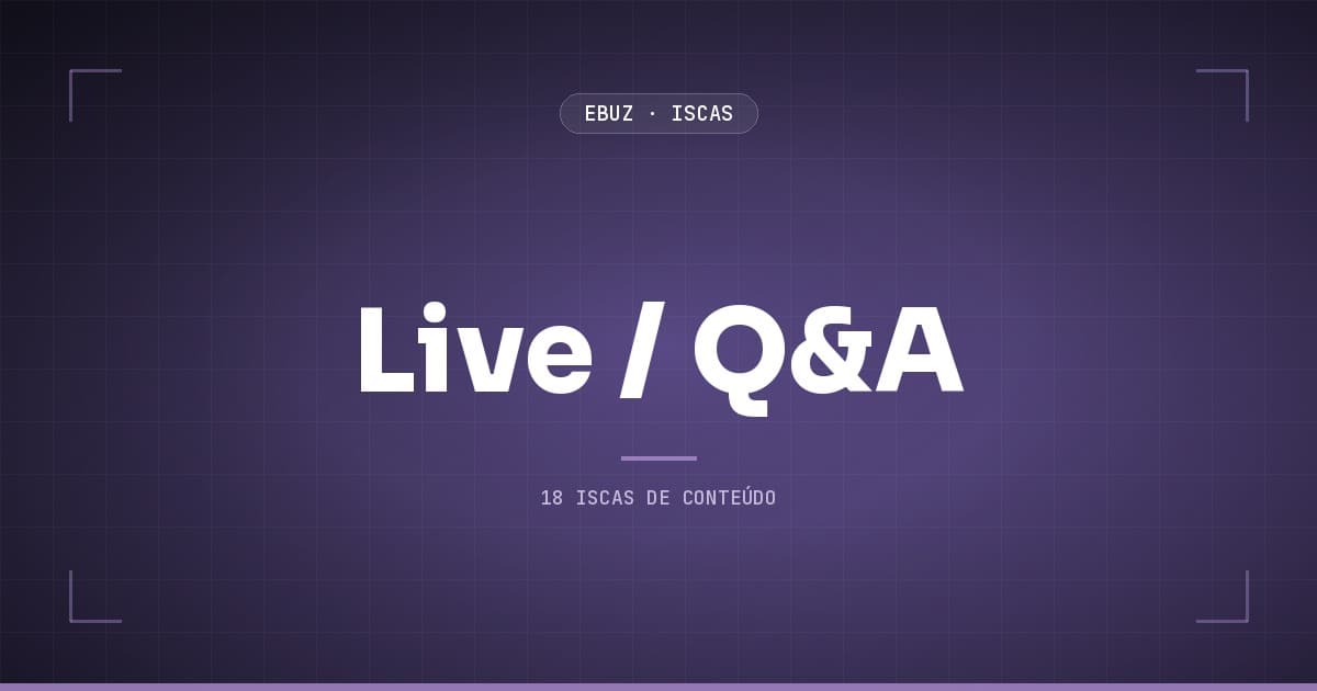 Live/Q&A: o roteiro de 3 blocos onde as objeções que travam sua venda morrem em público