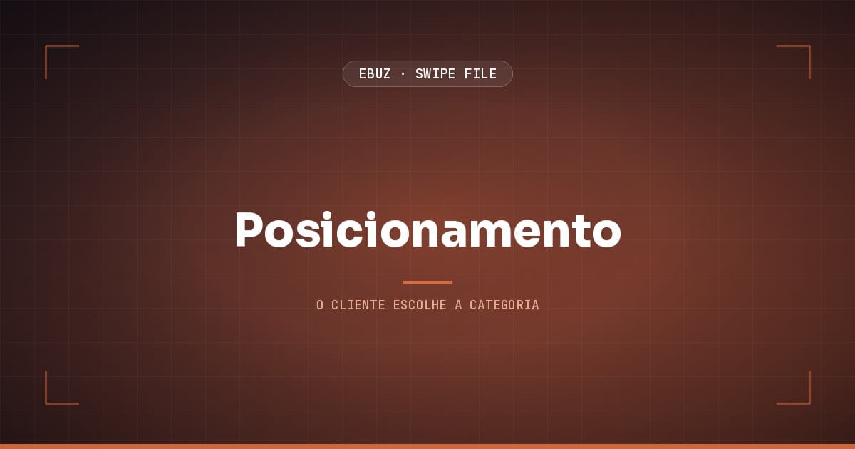 Capa do artigo sobre Posicionamento, do Swipe File da eBuz