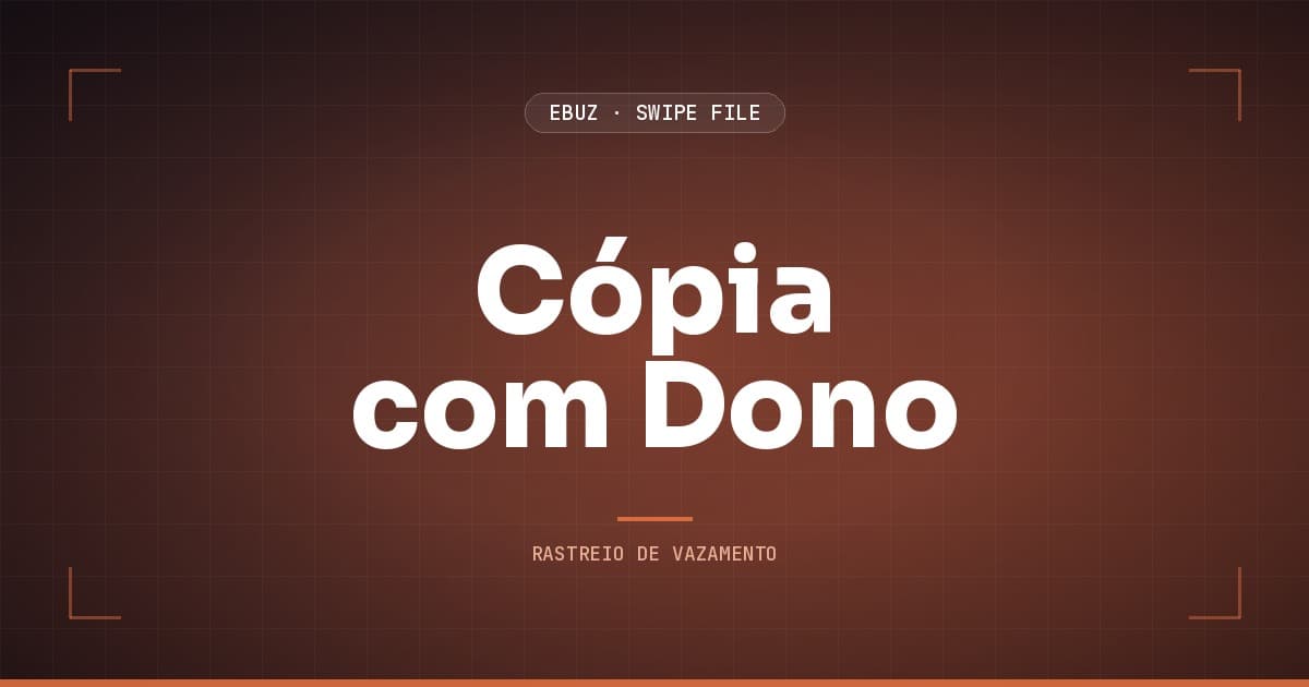Capa do artigo sobre Cópia com Dono, do Swipe File da eBuz