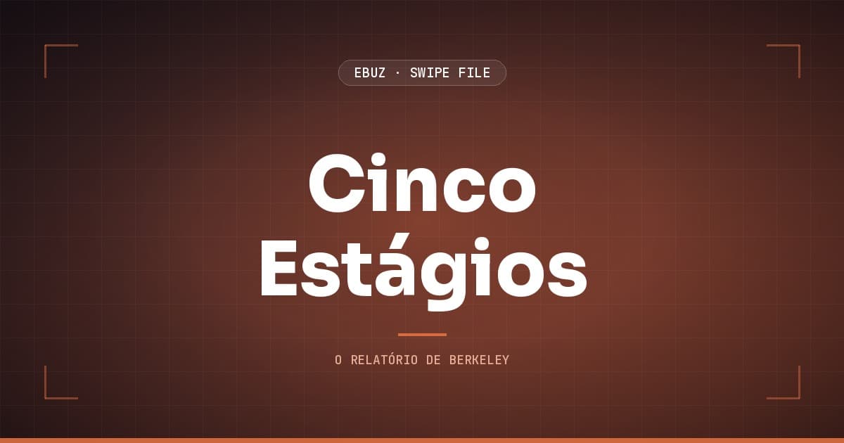 Capa do artigo sobre Cinco Estágios, do Swipe File da eBuz
