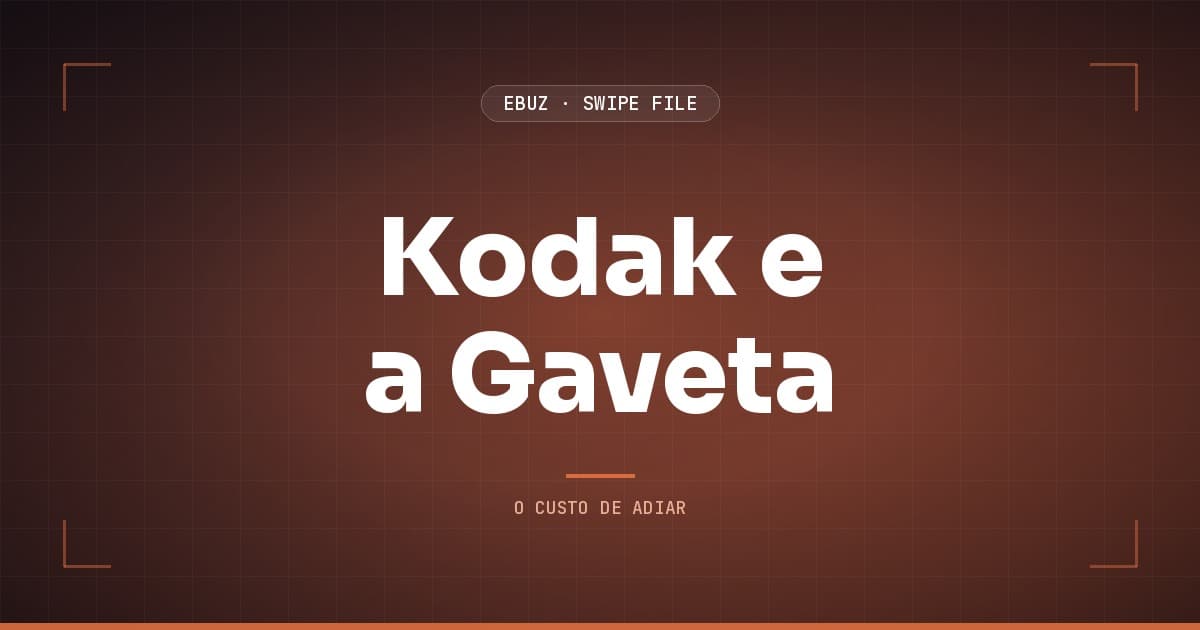 Capa do artigo sobre Kodak e a Gaveta, do Swipe File da eBuz