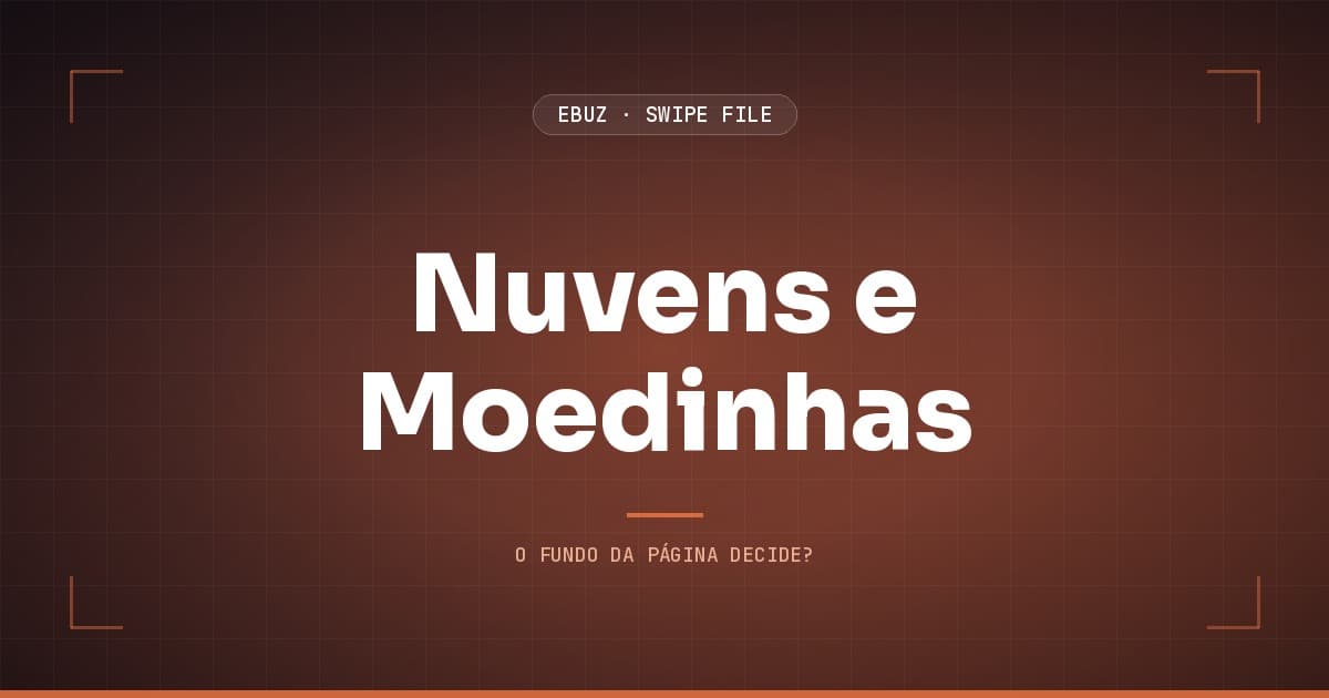 Capa do artigo sobre Nuvens e Moedinhas, do Swipe File da eBuz