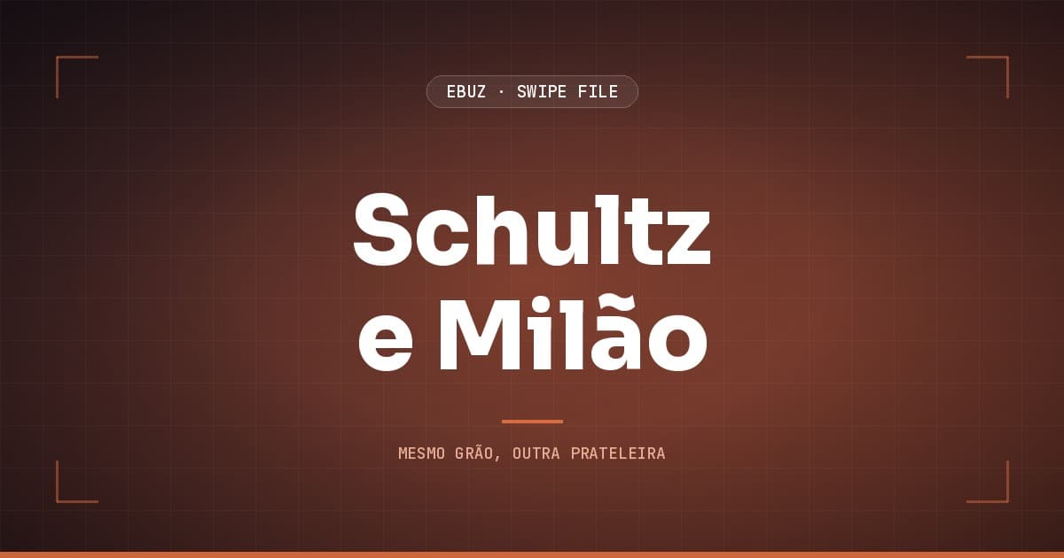 Capa do artigo sobre Schultz e Milão, do Swipe File da eBuz