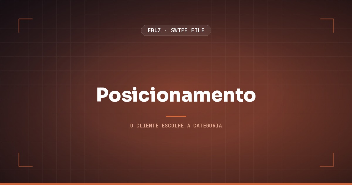 Capa do artigo sobre Posicionamento, do Swipe File da eBuz