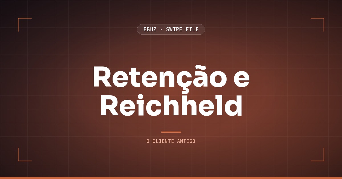 Capa do artigo sobre Retenção e Reichheld, do Swipe File da eBuz