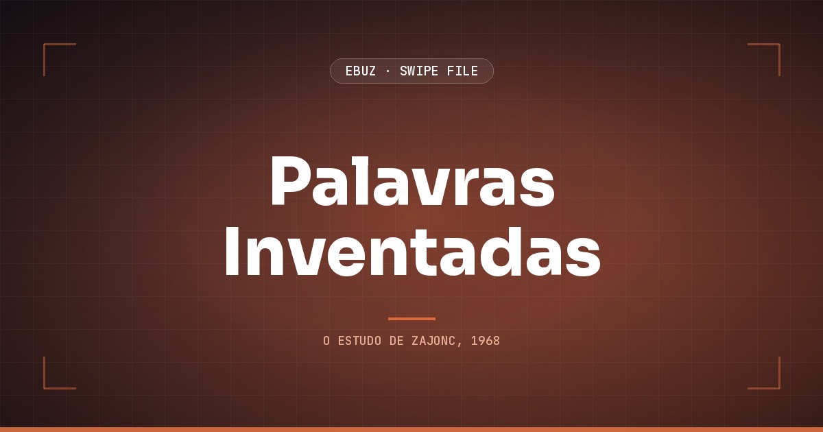 Capa do artigo sobre Palavras Inventadas, do Swipe File da eBuz